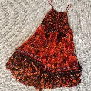 Free People Orange Tassel Dress